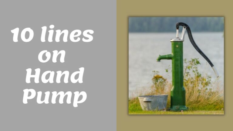 10 lines on Hand Pump