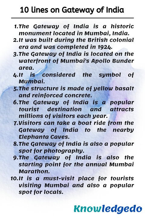 essay about gateway of india