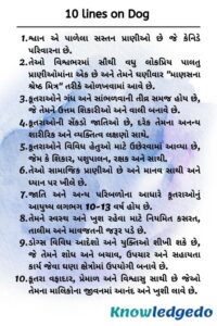 essay about dog in gujarati