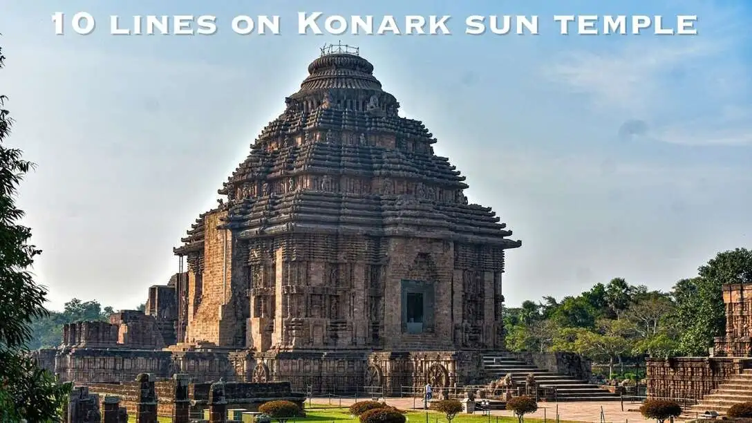 essay 10 lines about konark sun temple in odia