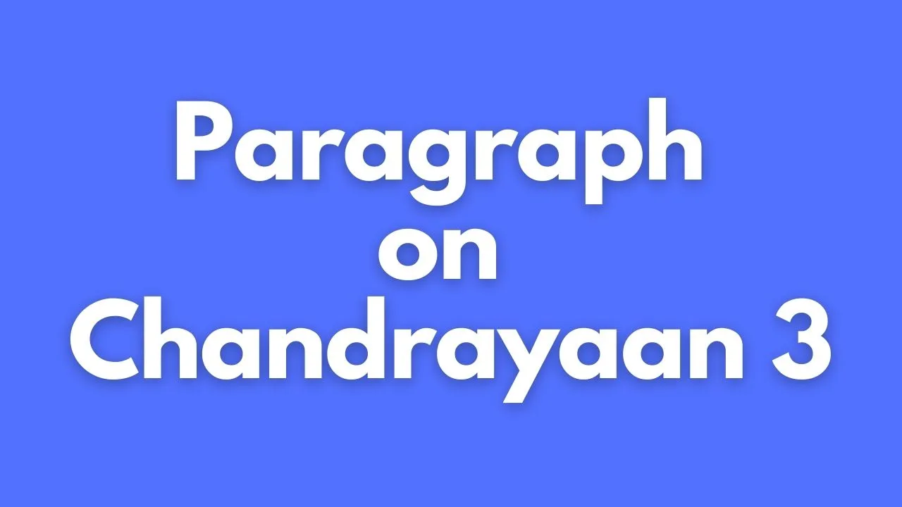 speech writing on chandrayaan 3